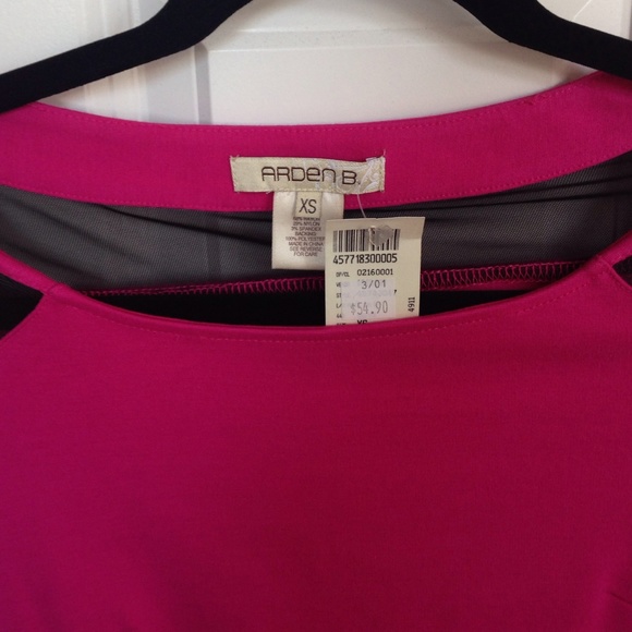 Arden B. Hot Pink Body Con Dress, NWT, size XS - Picture 2 of 4